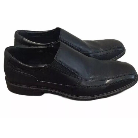 Kenneth Cole Other - Kenneth Cole Shoes Mens 13 Black Leather Slip on Loafers Casual Comfort